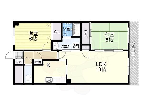 サンライズ・フレア ｜大阪府豊中市長興寺南３丁目(賃貸マンション3LDK・3階・53.00㎡)の写真 その2