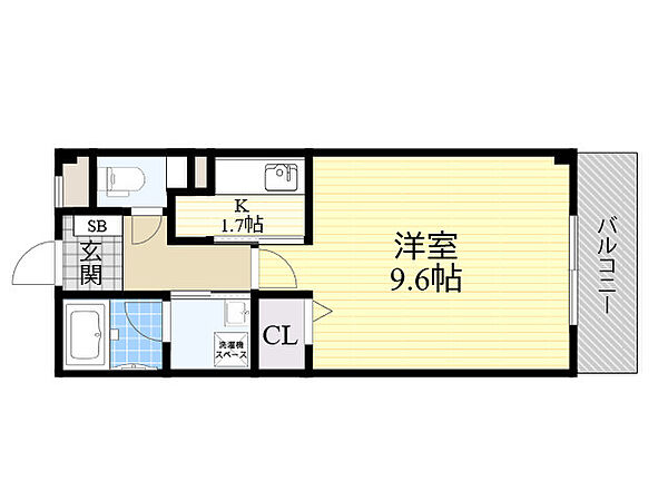 キリベアート ｜大阪府豊中市浜１丁目(賃貸マンション1K・3階・30.06㎡)の写真 その2