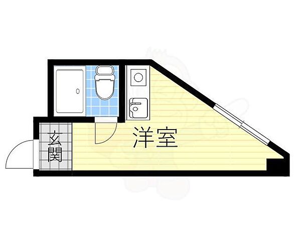 フロントリバー豊中 ｜大阪府豊中市上野西１丁目(賃貸マンション1R・4階・19.38㎡)の写真 その2