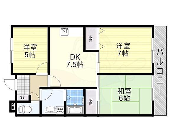 大阪府吹田市垂水町２丁目(賃貸マンション3DK・3階・56.00㎡)の写真 その2