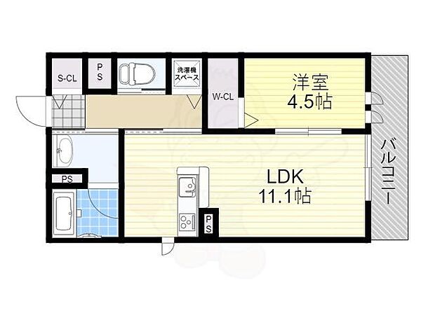 casa della pace ｜大阪府池田市住吉２丁目(賃貸アパート1LDK・1階・40.32㎡)の写真 その2