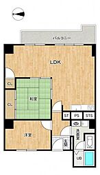 丸美タウンマンション伊勢山 2LDKの間取図画像