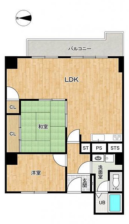広々としたLDKで家具の配置も自由自在♪