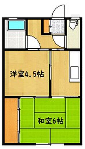 兵庫県加古川市尾上町養田(賃貸アパート2K・2階・35.00㎡)の写真 その2