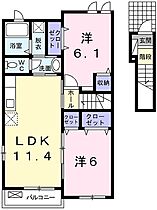 兵庫県姫路市別所町小林（賃貸アパート2LDK・2階・57.12㎡） その2