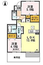 兵庫県神戸市須磨区多井畑（賃貸アパート2LDK・1階・57.42㎡） その2