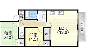 兵庫県神戸市須磨区多井畑東町（賃貸アパート2LDK・2階・47.00㎡） その2