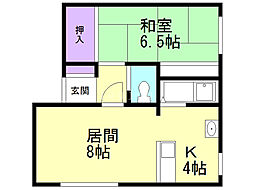 リーブル 1LDKの間取図画像