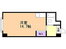 プレサント発寒ステーション ワンルームの間取図画像