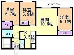 間取図画像 3LDK