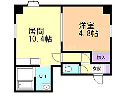 レジデンスみやび 1LDKの間取図画像