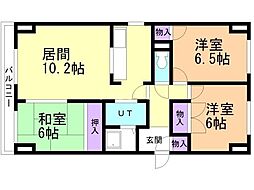 メゾンドエルム21 3LDKの間取図画像