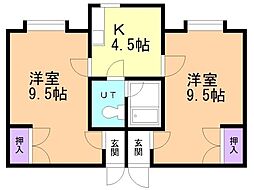 プレジデント11 2Kの間取図画像