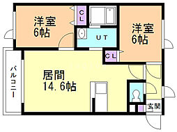 間取図画像 2LDK