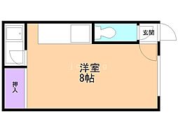 馬場コーポ ワンルームの間取図画像