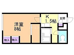 間取図画像 1K