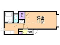 メゾン・ジルエット 1Kの間取図画像