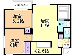 間取図画像 2LDK