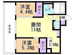 間取図画像 2LDK