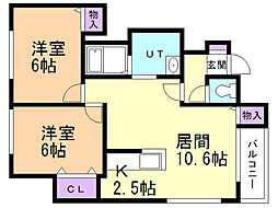 間取図画像 2LDK