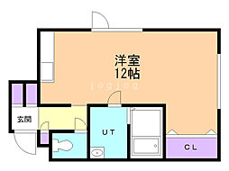 プランドール ワンルームの間取図画像
