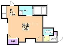 ハイツ・エミール 1Kの間取図画像