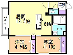 間取図画像 2LDK