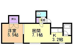 レオン 1LDKの間取図画像