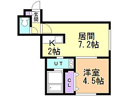 プルミエ手稲 1LDKの間取図画像