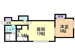 サンテラス手稲本町5 1LDKの間取図画像