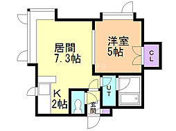 フォーシーズン 1LDKの間取図画像