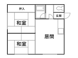 パークマンション佐々木 2LDKの間取図画像