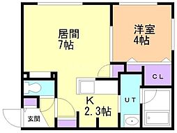 SOLIS 1LDKの間取図画像