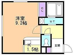カサ・デ・アンジェラ 1Kの間取図画像