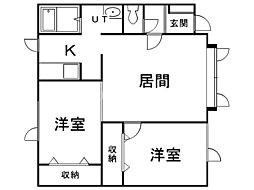 メゾンド・シャルマン2 2LDKの間取図画像