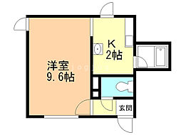 ウッディ・63 1Kの間取図画像