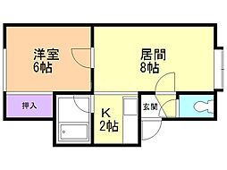 コンフォートT13 1LDKの間取図画像