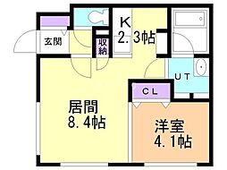 BAMBINIKOTONI 1LDKの間取図画像
