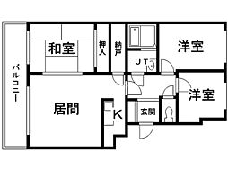 デイトナ 3LDKの間取図画像