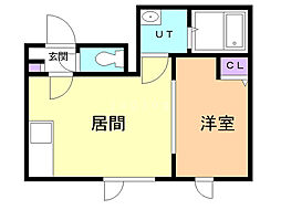 ラヴィータ琴似 1DKの間取図画像