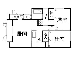 JOY2号館 2LDKの間取図画像
