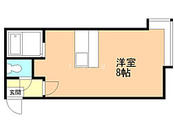 ソニア琴似 ワンルームの間取図画像