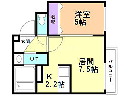ルミエ琴似 1LDKの間取図画像