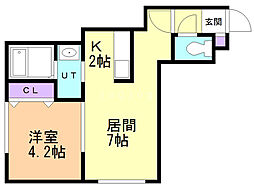 MAHALO 1LDKの間取図画像