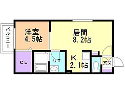 セブンスコート琴似 1LDKの間取図画像