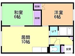 ホワイトパレス 2LDKの間取図画像