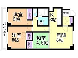 コンフォート・レジデンス 3LDKの間取図画像
