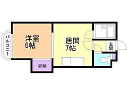 ドミニオン・琴似 1DKの間取図画像