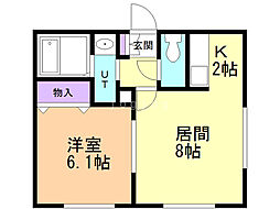 ロンドリーナ 1LDKの間取図画像