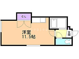 オーシャンハイツ大東 ワンルームの間取図画像